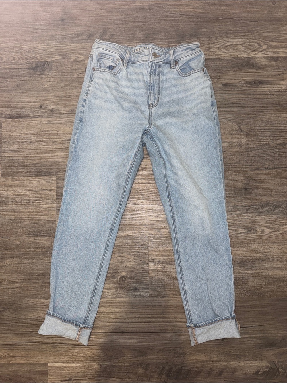 Strigid High waist American Eagle Outfitters Light Blue Boyfriend Jeans